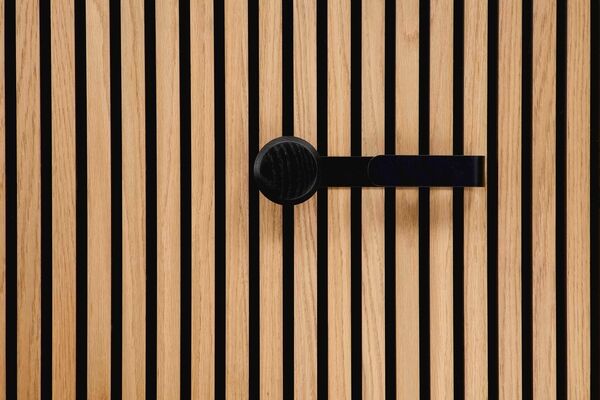  ter Hürne SilentDesign LivingWall Anbauelement Metall pulverbeschichtet schwarz / Holz schwarz lackiert Large Haakon Large Function 270x100x55 mm 1101340200 | 90676