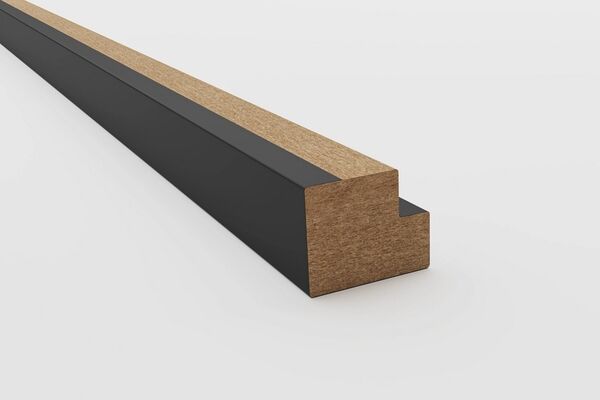  ter Hürne ABL 27 Abschlussleiste Schwarz extra matt 2600x22x27 mm 1101140600 | 91654