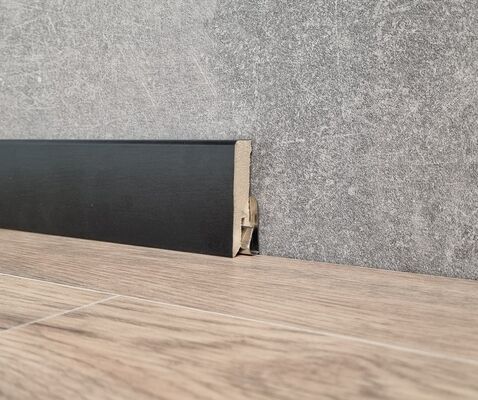  KWG Leisten Sockelleiste Dekorfolie L-1062 schwarz MDF 2200x60x16mm KWG631062 | 92533