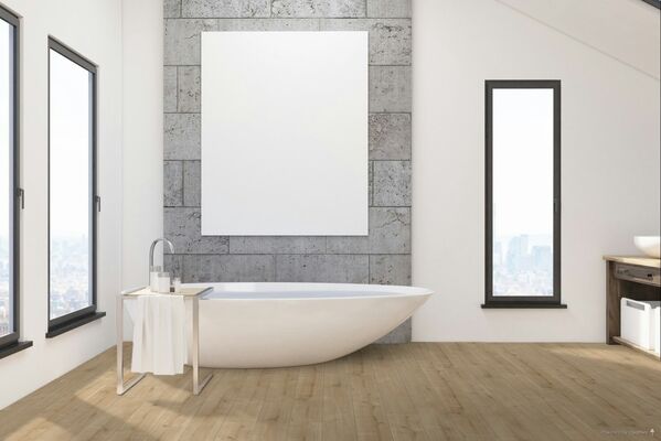  Parador Basic 400 V Laminat Eiche geschliffen Seidenmatte Struktur Landhausdiele 1285x194x8 mm 1426542 | 93238
