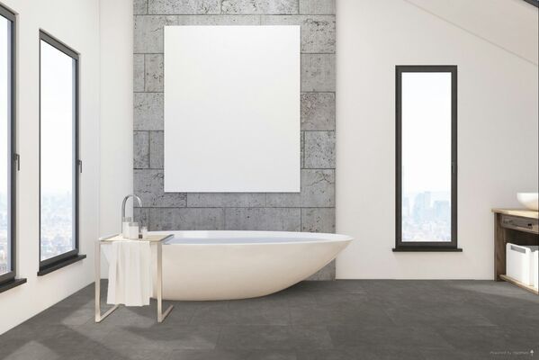  Parador Trendtime 5 Laminat Beton dunkelgrau Steinstruktur gefast Großfliese 853x400x8 mm 1743596 | 93529