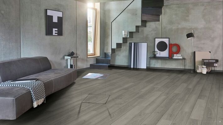  Parador Classic 1050 Laminat Eiche Studioline Lichtgrau Naturmattstruktur Landhausdiele 1285x194x8 mm 1744696 | 93712