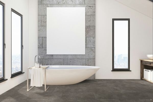  Parador Modular ONE Hydron Designboden Beton dunkelgrau Steinstruktur Designboden Großfliese 856x403x5,5 mm 1744858 | 93829