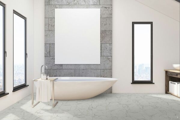  Parador Modular ONE Designboden Mamor Eos Weiss Steinstruktur Designboden Großfliese 853x400x8 mm 1748733 | 94207