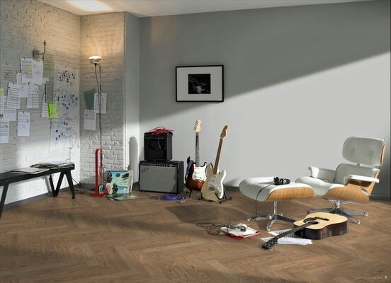  Parador Trendtime 3 Parkett Eiche cream Living lackversiegelt matt Fischgrät 570x95x10,5 mm 1739932 | 95416