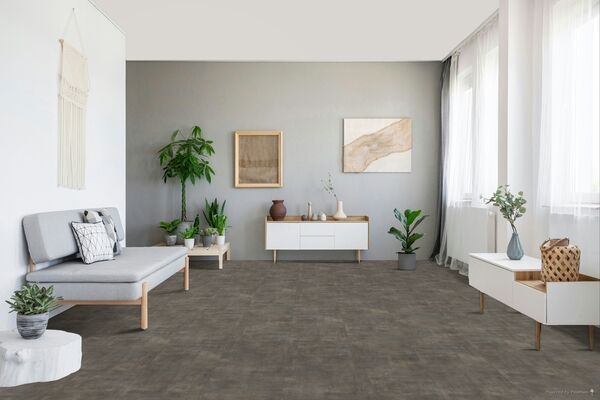  Parador Trendtime 5 Vinylboden Mineral Grey Mineralstruktur Rigid / SPC Großfliese 914x457x6 mm 1744819 | 95527
