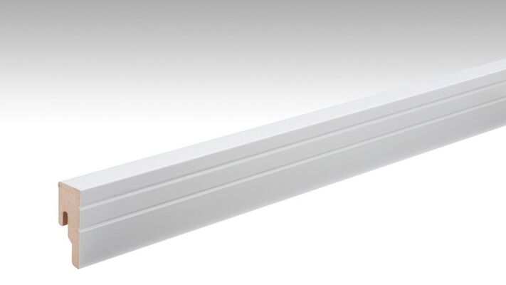  Meister FL Profil 18 PK Sockelleiste Dekorfolie Uni weiß glänzend 2380x18x50 mm 200017-2380-00324 | 96941