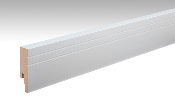  Meister FL Profil 19 PK Sockelleiste Dekorfolie Uni weiß glänzend 2380x18x80 mm 200018-2380-00324 | 96944